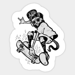 Skate Old School Sticker